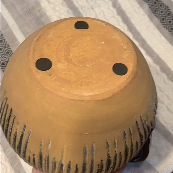 Metallic handle pitcher John pottery stripe jug - Picture 5 of 6